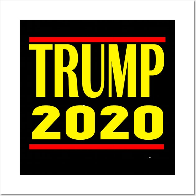 Trump 2020 campaign Yellow Wall Art by Netcam